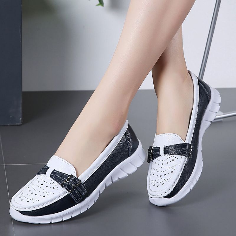 Zapatos Planos Casuales Antideslizantes Para Mujeres Que Caminan Holow