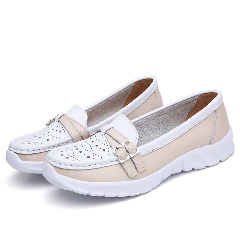 Zapatos Planos Casuales Antideslizantes Para Mujeres Que Caminan Holow