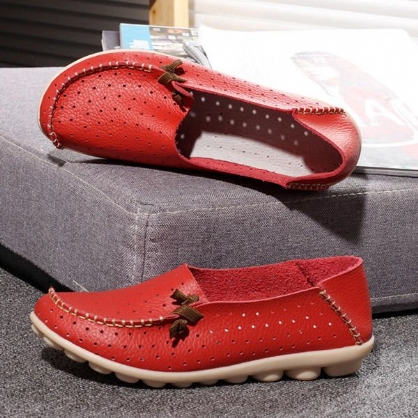 Zapatos Planos Casuales De Mujer De Gran Tamaño Slip On Ballerina Flats Hollow Out Flat Mocasines