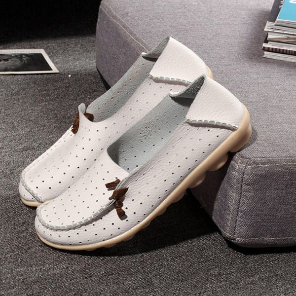 Zapatos Planos Casuales De Mujer De Gran Tamaño Slip On Ballerina Flats Hollow Out Flat Mocasines