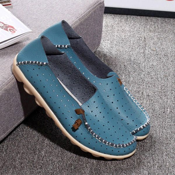 Zapatos Planos Casuales De Mujer De Gran Tamaño Slip On Ballerina Flats Hollow Out Flat Mocasines