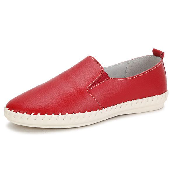 Zapatos Planos Casuales De Primavera Para Mujer Mocasines Sin Cordones Zapatos Planos De Cuero Con Fondo Suave