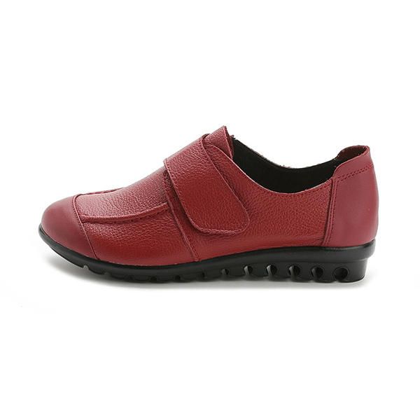 Zapatos Planos Sin Cordones De Cuero Suave Para Mujer Magic Stick Mocasines Planos Cómodos De Color Puro