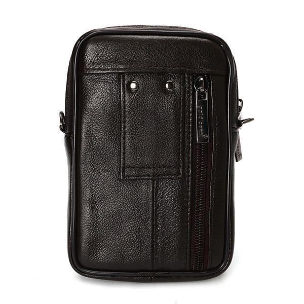 5.3 Pulgadas Teléfono Celular Hombres Bolso De Cintura Vintage De Cuero Genuino Bolso Bandolera