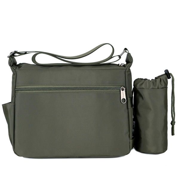 Bolsa De Hombreajero De Nailon Para Hombre Bolsa De Viaje Informal Con Soporte Para Botella De Agua Desmontable