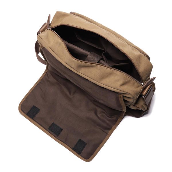 Bolsa De Hombreajero Retro Para Hombres Bolsa De Hombro A Prueba De Golpes Con Bolsillo Para Computadora Portátil De 15.6 Pulgadas