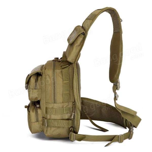 Bolsa De Hombreajero Táctica Para Hombres Al Aire Libre Paquete De Pecho De Camuflaje