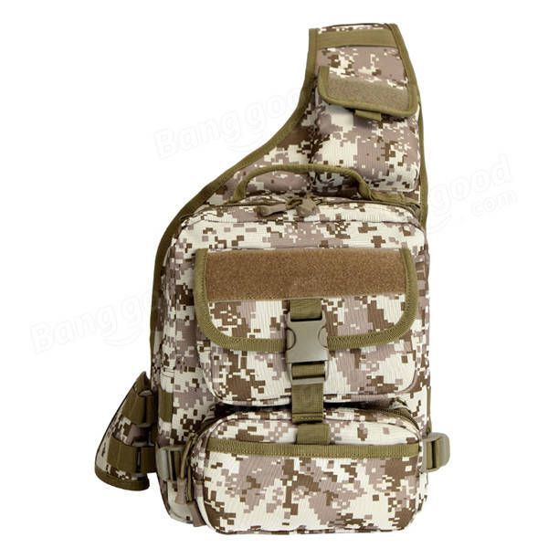 Bolsa De Hombreajero Táctica Para Hombres Al Aire Libre Paquete De Pecho De Camuflaje