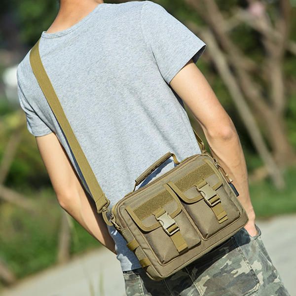 Bolso Bandolera Casual De Camuflaje Táctico De Lona Nueva Para Hombre