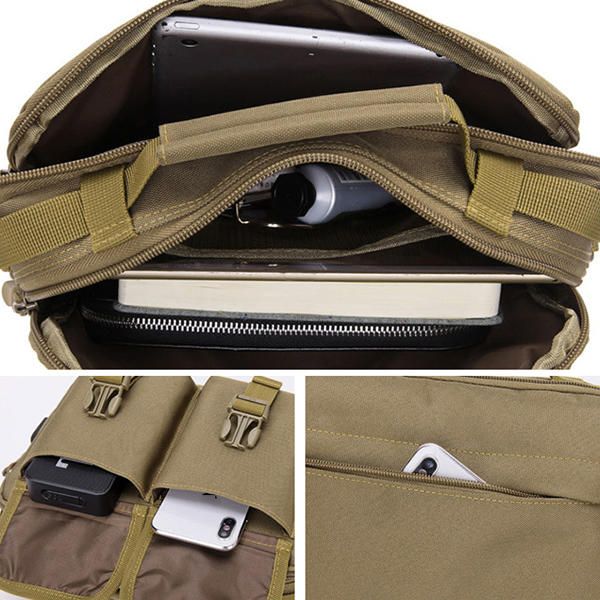 Bolso Bandolera Casual De Camuflaje Táctico De Lona Nueva Para Hombre