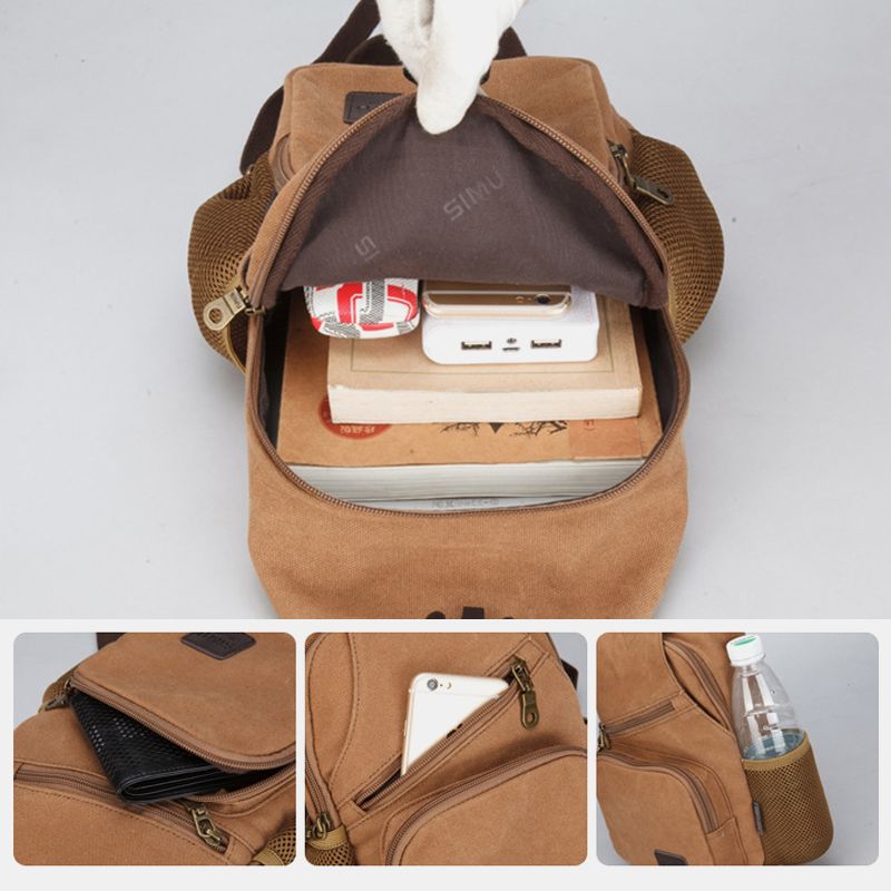 Bolso Bandolera Casual Vintage Para Hombre Para Viajes Al Aire Libre