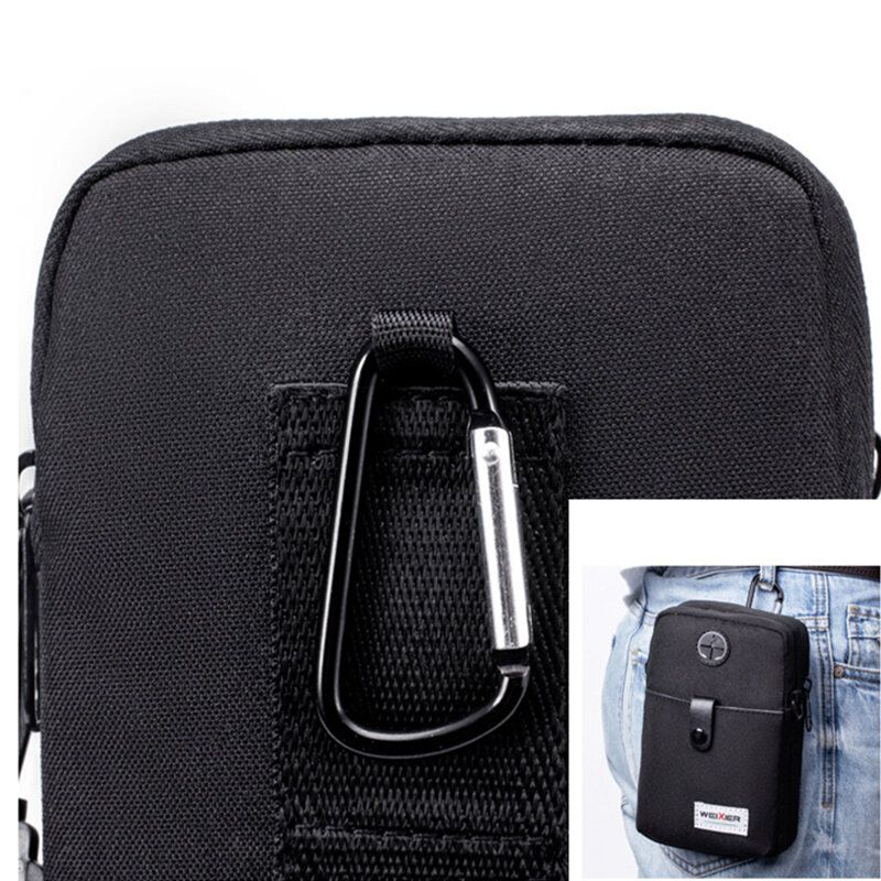 Bolso Bandolera Con Orificio Para Auriculares Para Hombre Bolso De Cintura Bolso Para Teléfono Para Viajes Al Aire Libre