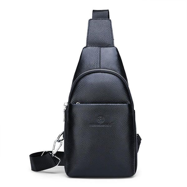 Bolso Bandolera De Cuero Genuino Para Hombre