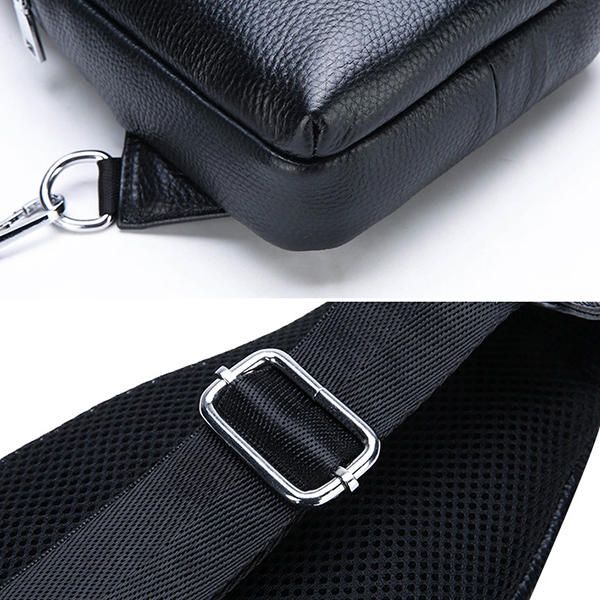 Bolso Bandolera De Cuero Genuino Para Hombre