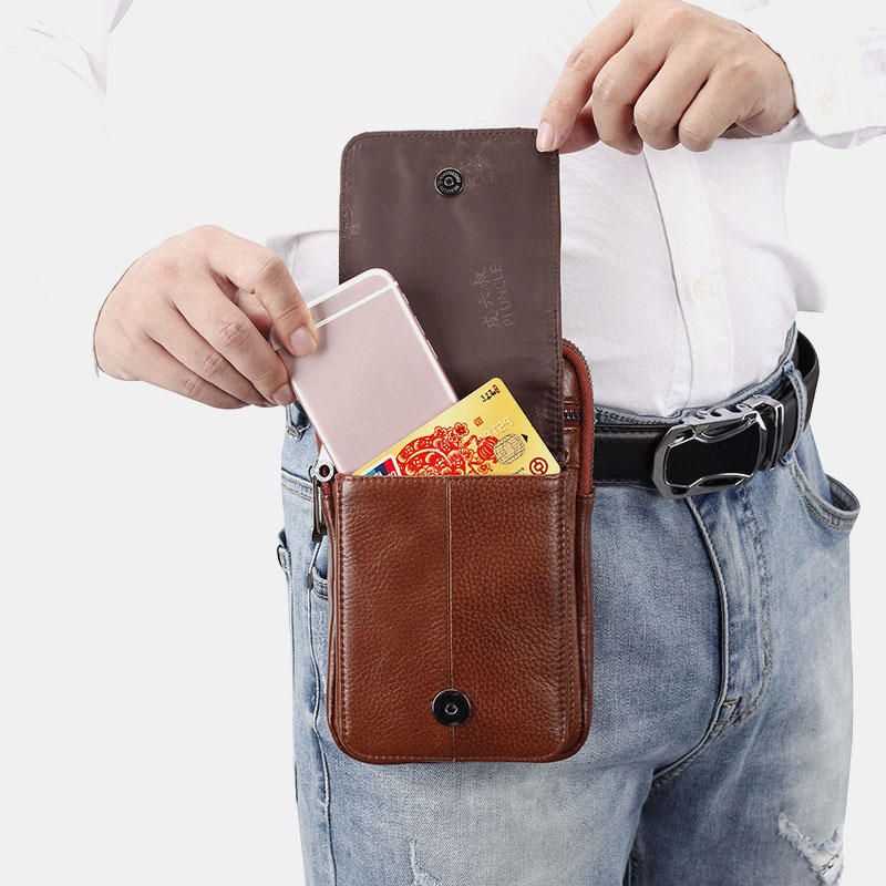 Bolso Bandolera De Cuero Genuino Para Hombre Bolso Bandolera