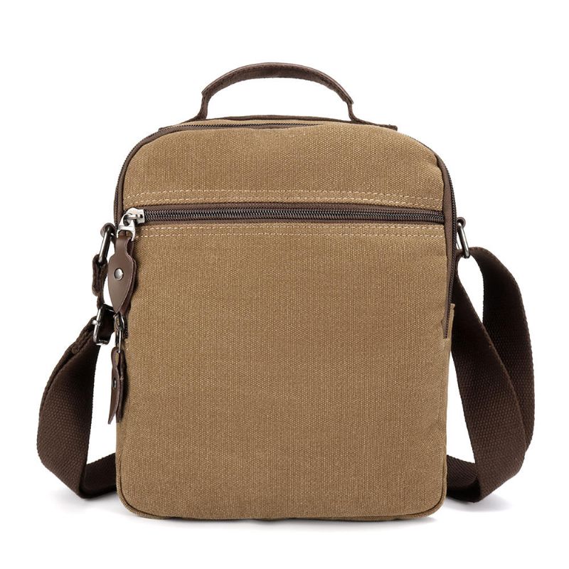 Bolso Bandolera De Cuero Genuino Para Hombre De 6 Pulgadas