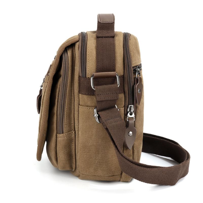 Bolso Bandolera De Cuero Genuino Para Hombre De 6 Pulgadas