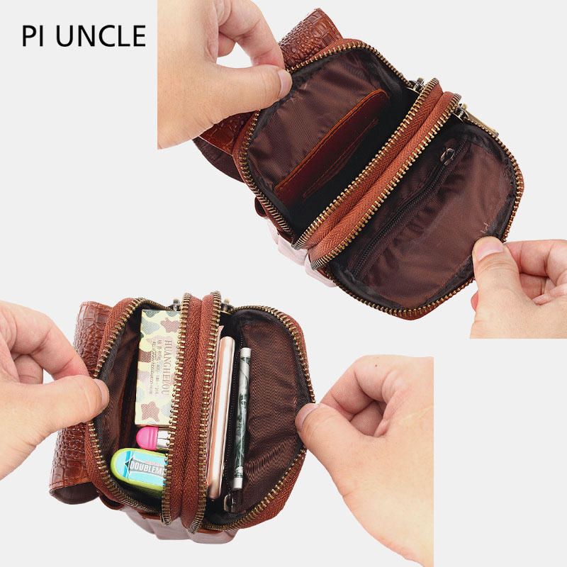 Bolso Bandolera De Cuero Genuino Para Hombre Bolso Bandolera Bolso De Cintura