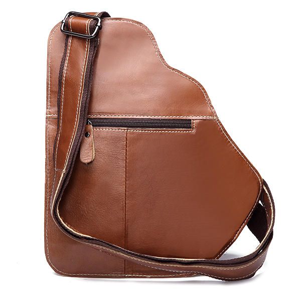 Bolso Bandolera De Cuero Genuino Para Hombre Bolso Bandolera Informal De Negocios Al Aire Libre Para Ipad Mini