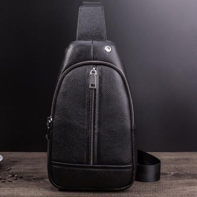 Bolso Bandolera De Cuero Genuino Para Negocios De Gran Capacidad