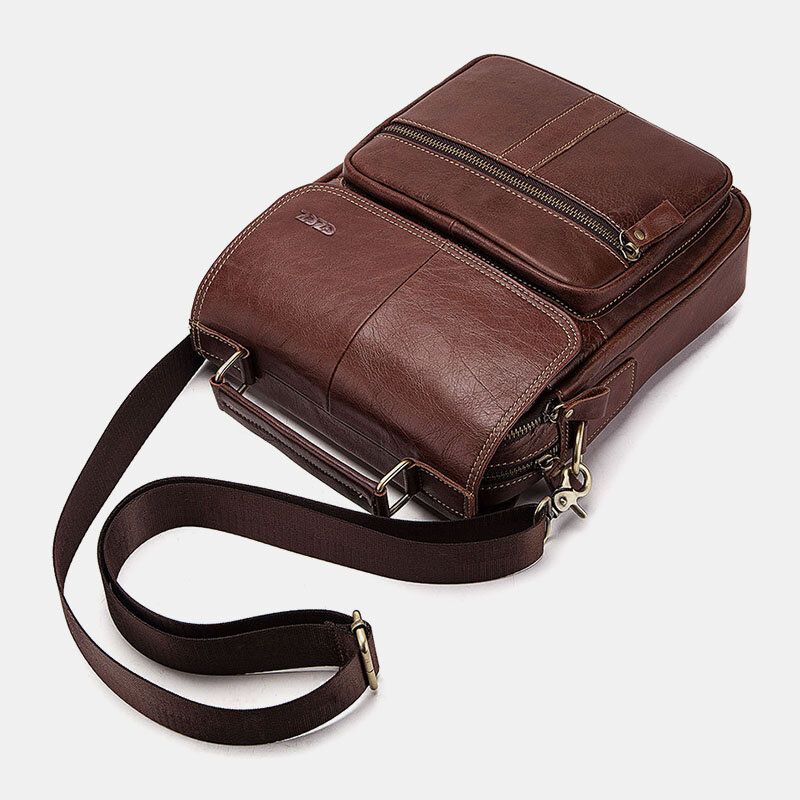 Bolso Bandolera De Cuero Genuino Vintage Para Hombre Bolso Bandolera Bolso Bandolera