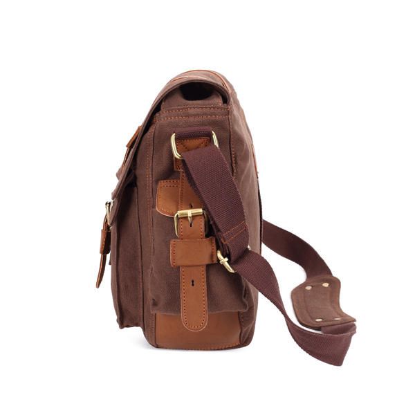 Bolso Bandolera De Hombro De Hombreajero Al Aire Libre Informal De Cuero Microfibrico De Lona Para Hombre