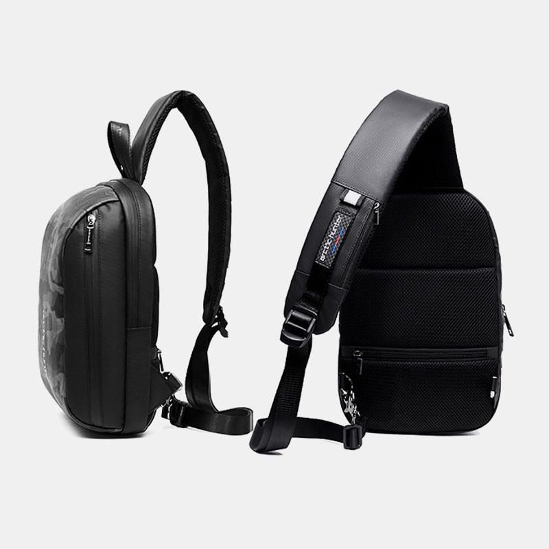 Bolso Bandolera Informal De Moda Para Hombre Bolso Bandolera Con Puerto De Carga Usb