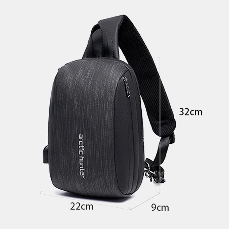 Bolso Bandolera Informal De Moda Para Hombre Bolso Bandolera Con Puerto De Carga Usb