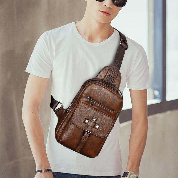 Bolso Bandolera Informal De Negocios De Cuero Pu Para Hombres Bolso Bandolera Para Ocio