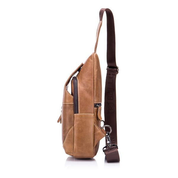 Bolso Bandolera Informal De Negocios De Gran Oferta De Cuero Genuino Para Hombre