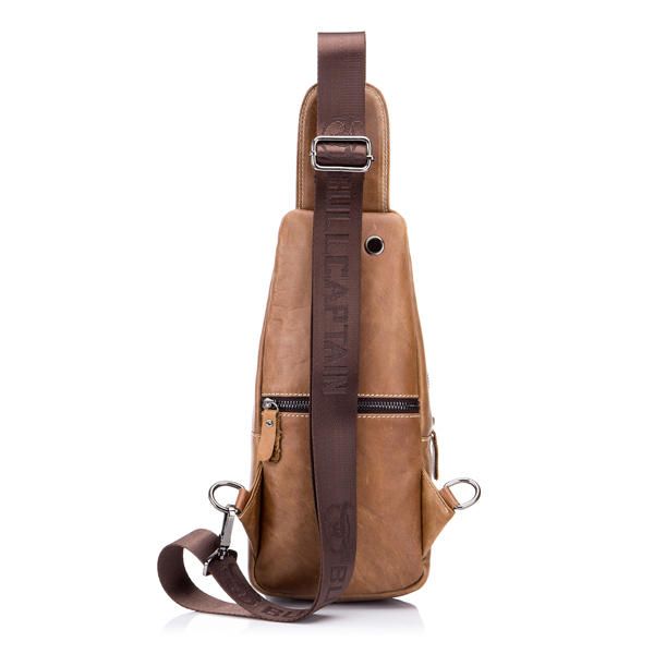 Bolso Bandolera Informal De Negocios De Gran Oferta De Cuero Genuino Para Hombre