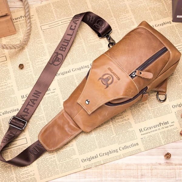 Bolso Bandolera Informal De Negocios De Gran Oferta De Cuero Genuino Para Hombre