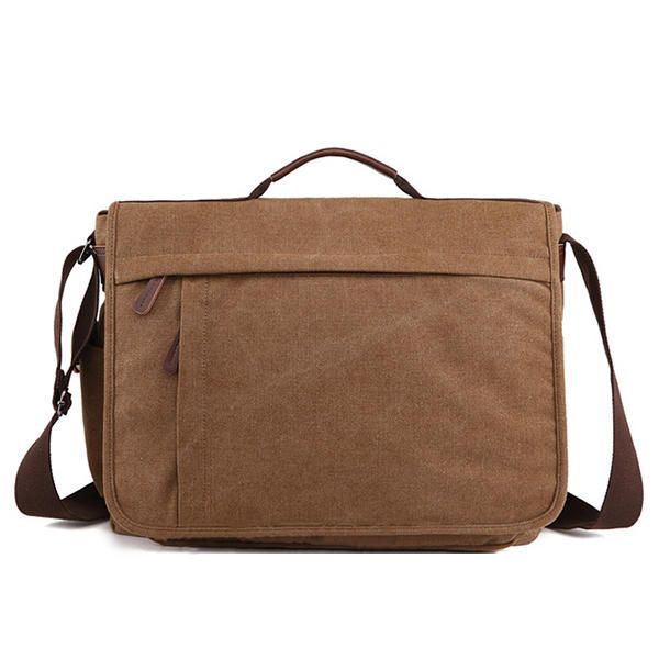 Bolso Bandolera De Lona De Gran Capacidad Para Ordenador Portátil De Negocios Bolso Bandolera Para Hombre