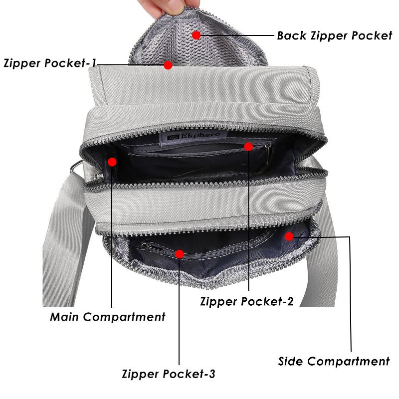 Bolso Bandolera De Lona Multifuncional Para Hombre