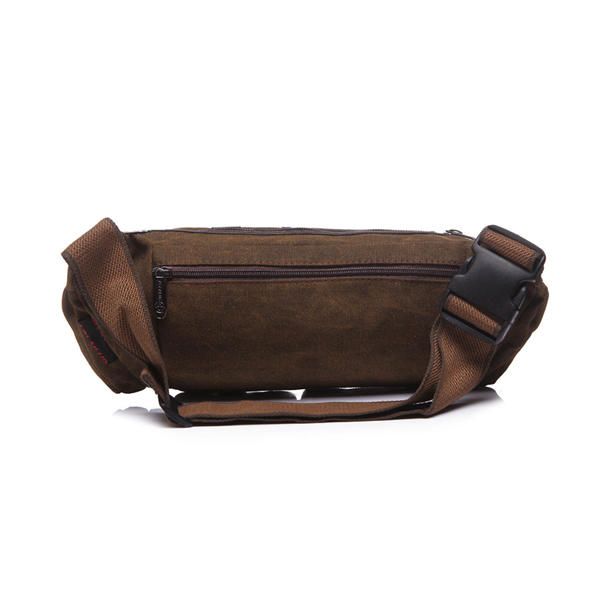 Bolso Bandolera De Lona Para Hombre Bolsillo De Cintura De Estilo Vintage