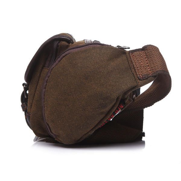 Bolso Bandolera De Lona Para Hombre Bolsillo De Cintura De Estilo Vintage