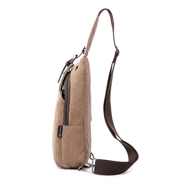 Bolso Bandolera De Lona Para Hombre Deporte Al Aire Libre Paquete De Pecho Informal Bolso Bandolera Swagger