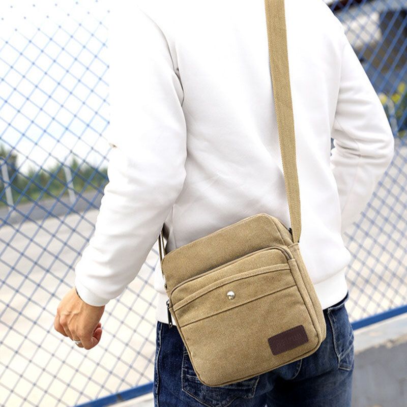 Bolso Bandolera De Lona Para Hombre Para Exteriores