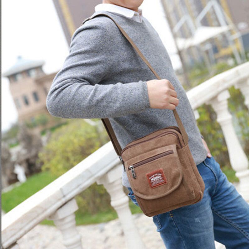 Bolso Bandolera De Lona Para Hombre Bolso Bandolera Bolso De Viaje Para Exteriores