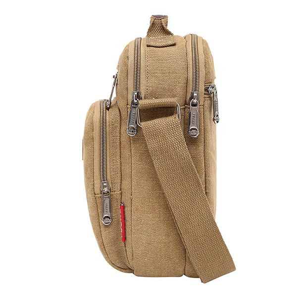 Bolso Bandolera De Lona Para Hombre Bolso Bandolera De Viaje Pequeño Para Ipad De 9.7 Pulgadas