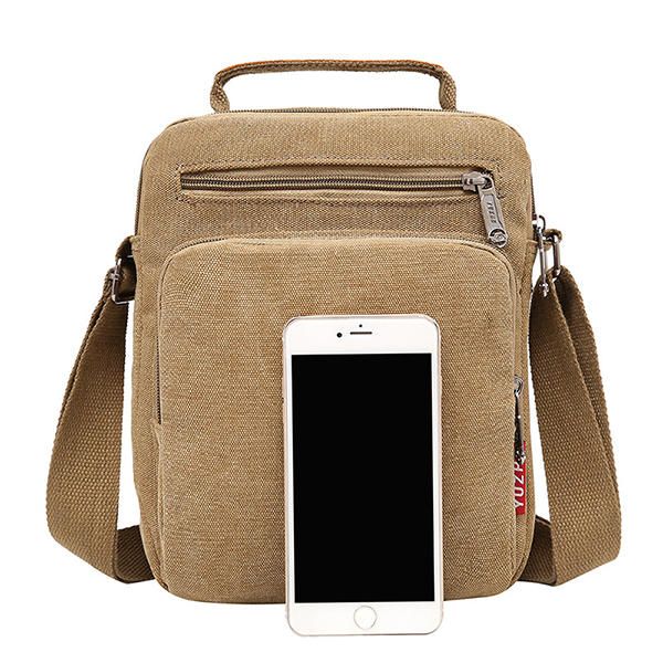 Bolso Bandolera De Lona Para Hombre Bolso Bandolera De Viaje Pequeño Para Ipad De 9.7 Pulgadas