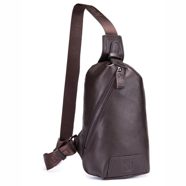 Bolso Bandolera Marrón De Cuero Genuino Para Hombre Bolso Bandolera Informal Para Ipad