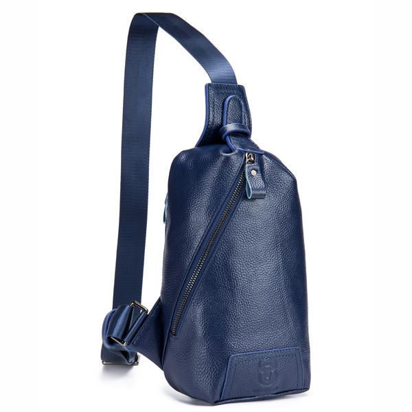 Bolso Bandolera Marrón De Cuero Genuino Para Hombre Bolso Bandolera Informal Para Ipad