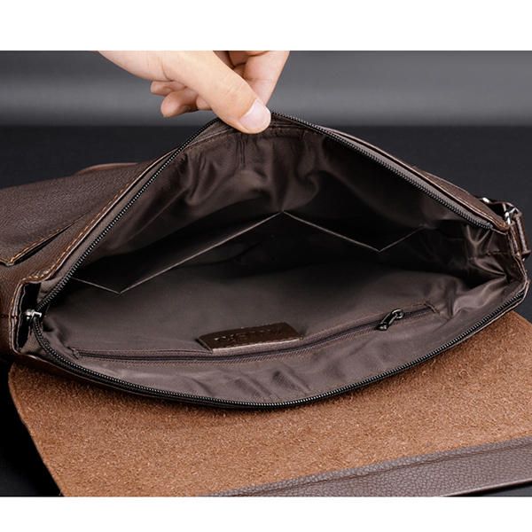 Bolso Bandolera Minimalista De Cuero Pu Para Hombres Bolso Bandolera De Negocios De Ocio Maletín