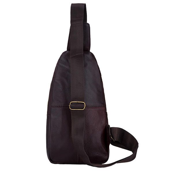 Bolso Bandolera De Moda De Cuero Genuino Para Hombre