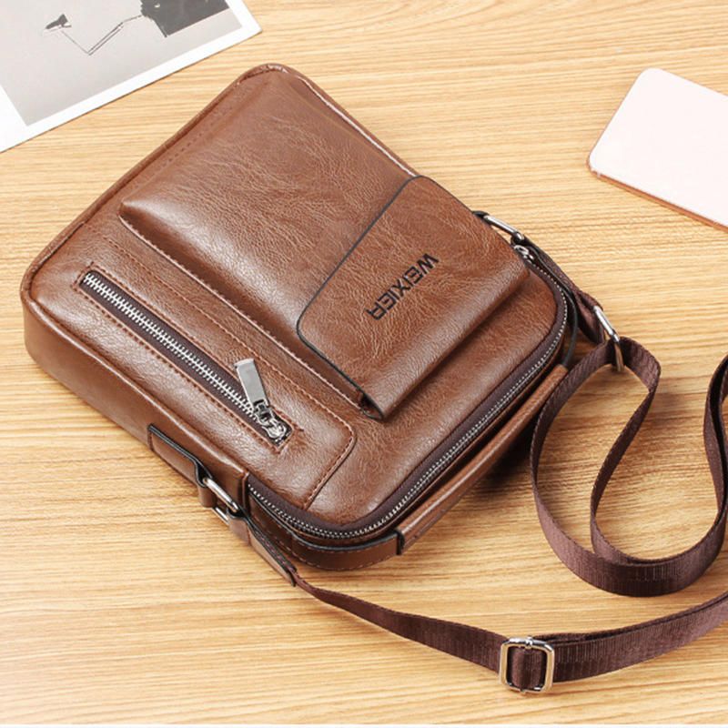 Bolso Bandolera Multifuncional Vintage Para Hombre Bolso Diario Al Aire Libre