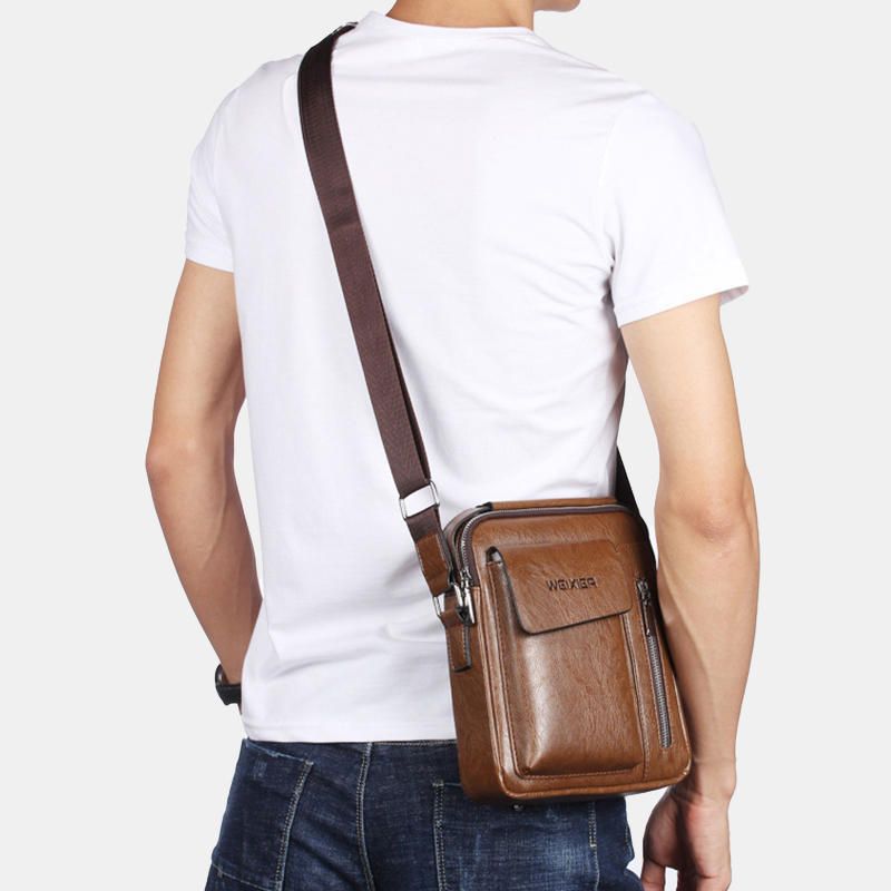 Bolso Bandolera Multifuncional Vintage Para Hombre Bolso Diario Al Aire Libre