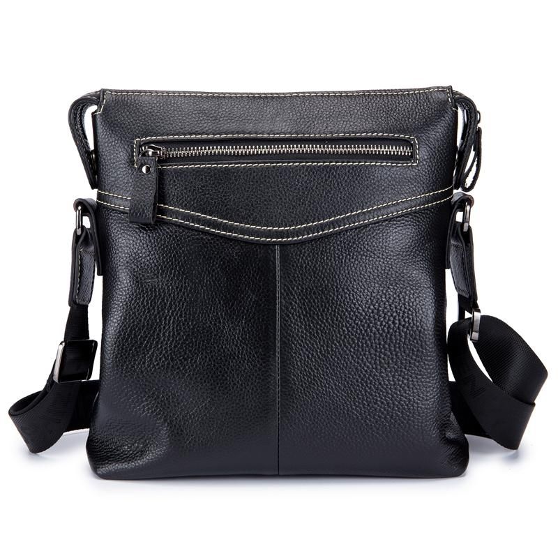 Bolso Bandolera De Negocios De Cuero Genuino Vintage Para Hombre