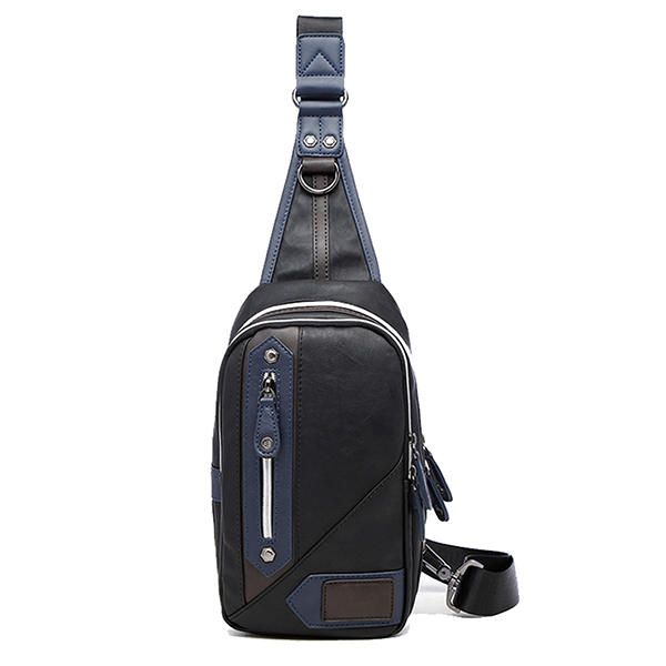 Bolso Bandolera De Negocios Informal De Cuero Pu Para Hombre Bolso De Pecho Bandolera Deportiva Al Aire Libre Bolso De Fin De Semana