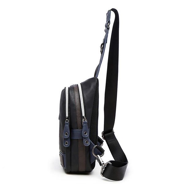 Bolso Bandolera De Negocios Informal De Cuero Pu Para Hombre Bolso De Pecho Bandolera Deportiva Al Aire Libre Bolso De Fin De Semana